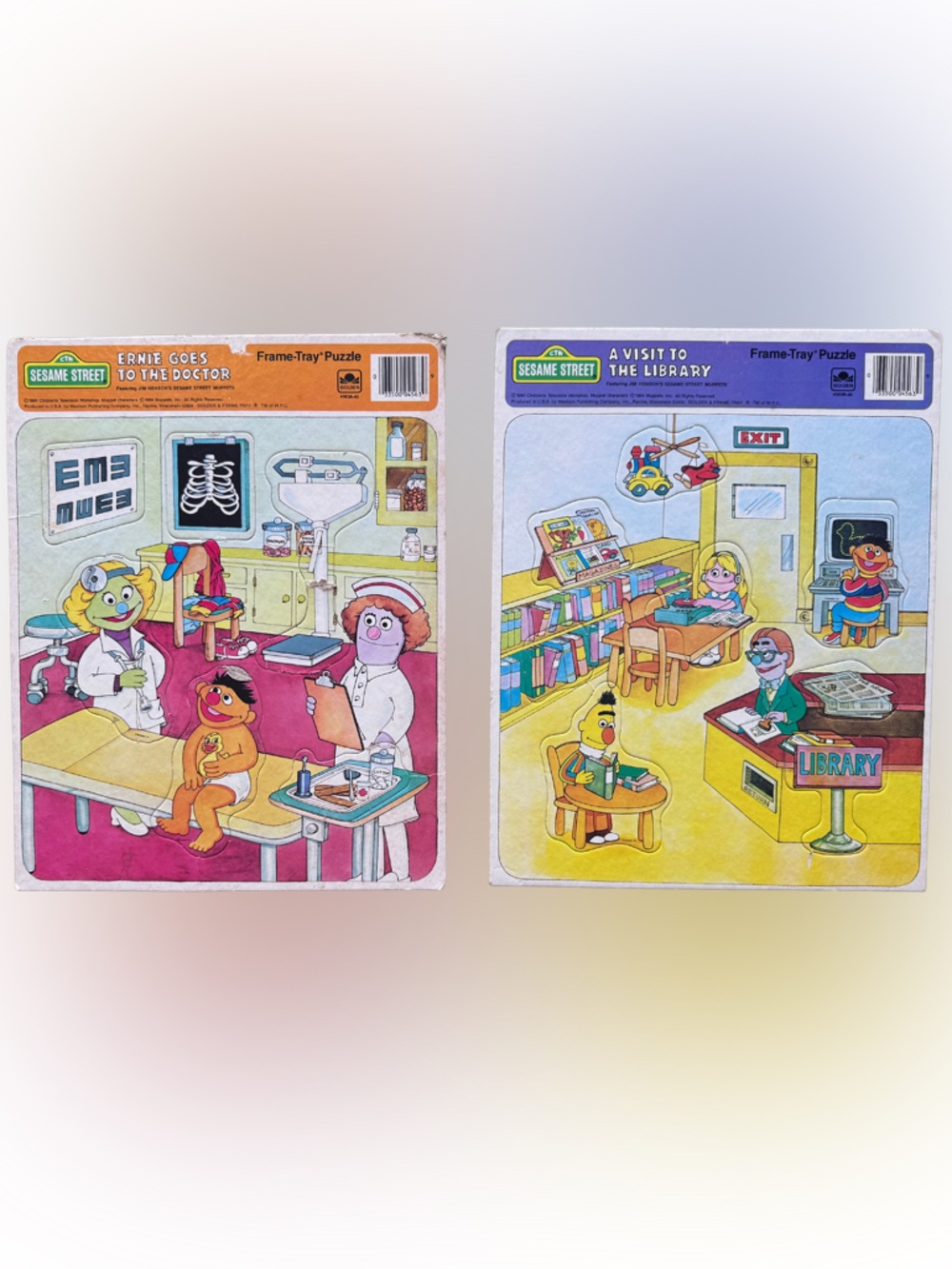 Vintage Sesame Street Golden Puzzle Set